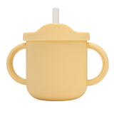 Silicone Sippy Cups Double Handles Lightweight Toddler Training Cup with Tight Leakproof Cover for Home Travelling Yellow - Extra Image