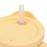 Silicone Sippy Cups Double Handles Lightweight Toddler Training Cup with Tight Leakproof Cover for Home Travelling Yellow - Extra Image