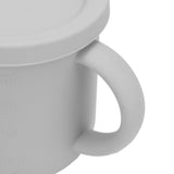 Silicone Sippy Cups Double Handles Lightweight Toddler Training Cup with Tight Leakproof Cover for Home Travelling Grey - Extra Image