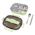 Lunch Container Box Stainless Steel Thermal Lunch Storage Box with Soup Bowl Chopsticks Spoon for Adults Children Green