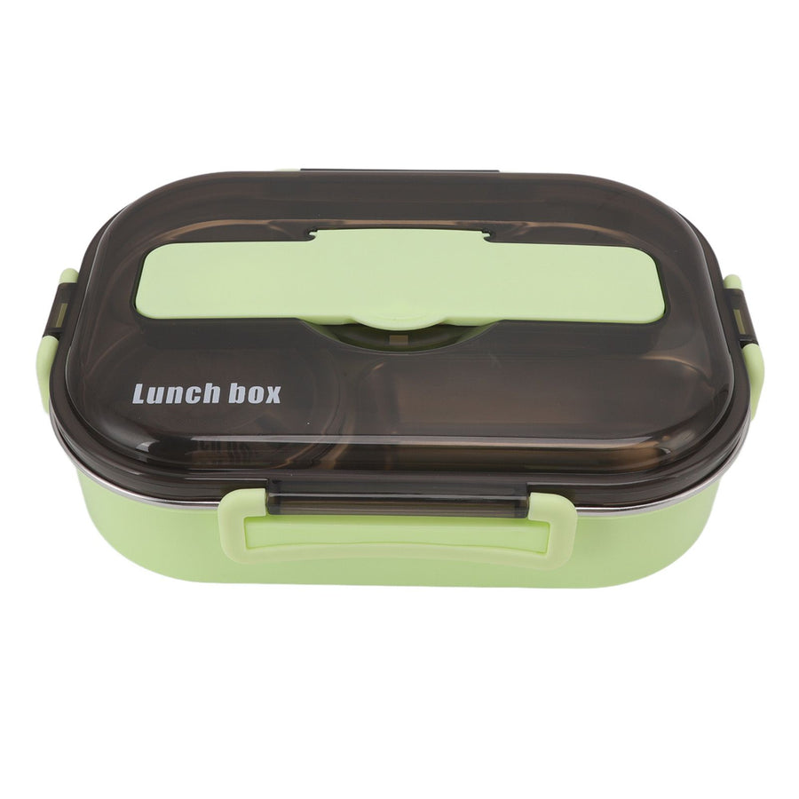 Lunch Container Box Stainless Steel Thermal Lunch Storage Box with Soup Bowl Chopsticks Spoon for Adults Children Green