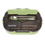 Lunch Container Box Stainless Steel Thermal Lunch Storage Box with Soup Bowl Chopsticks Spoon for Adults Children Green - Extra Image