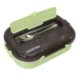 Lunch Container Box Stainless Steel Thermal Lunch Storage Box with Soup Bowl Chopsticks Spoon for Adults Children Green