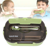 Lunch Container Box Stainless Steel Thermal Lunch Storage Box with Soup Bowl Chopsticks Spoon for Adults Children Green - Extra Image