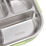 Lunch Container Box Stainless Steel Thermal Lunch Storage Box with Soup Bowl Chopsticks Spoon for Adults Children Green - Extra Image