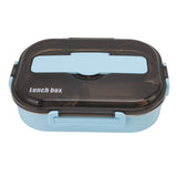 Lunch Container Box Stainless Steel Thermal Lunch Storage Box with Soup Bowl Chopsticks Spoon for Adults Children Blue - Close-Up Angle