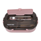 Lunch Container Box Stainless Steel Thermal Lunch Storage Box with Soup Bowl Chopsticks Spoon for Adults Children Pink - Extra Image