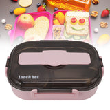 Lunch Container Box Stainless Steel Thermal Lunch Storage Box with Soup Bowl Chopsticks Spoon for Adults Children Pink - Extra Image