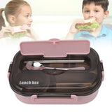 Lunch Container Box Stainless Steel Thermal Lunch Storage Box with Soup Bowl Chopsticks Spoon for Adults Children Pink - Extra Image