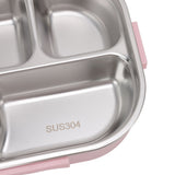 Lunch Container Box Stainless Steel Thermal Lunch Storage Box with Soup Bowl Chopsticks Spoon for Adults Children Pink - Extra Image