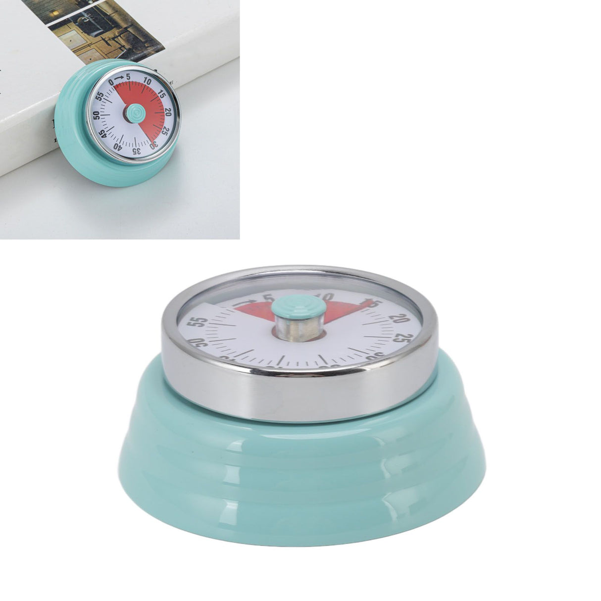 Magnet Circular Timer 60 Minute Visual Countdown Timer for Teachers Classroom Kids Homework Reading Adults Cooking Office Gym Light Green