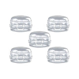 5Pcs Clear Stove Knob Covers Baby Safe Gas Stove Knob Covers Home Kitchen Switch Protection Tool for Infant Child Protector Transparent - Top-Down View