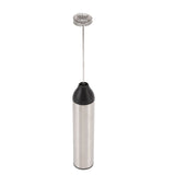 Handheld Milk Frother Lightweight Stainless Steel ABS Electric Whisk with 2 Mixing Head - Close-Up Angle