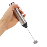 Handheld Milk Frother Lightweight Stainless Steel ABS Electric Whisk with 2 Mixing Head