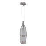 Electric Milk Frother Handheld Battery Operated Drink Mixer Portable Electric Eggbeater with Stainless Steel Whisk - Front View