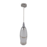 Electric Milk Frother Handheld Battery Operated Drink Mixer Portable Electric Eggbeater with Stainless Steel Whisk - Side View