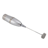 Electric Milk Frother Handheld Battery Operated Drink Mixer Portable Electric Eggbeater with Stainless Steel Whisk - Top-Down View