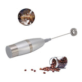 Electric Milk Frother Handheld Battery Operated Drink Mixer Portable Electric Eggbeater with Stainless Steel Whisk