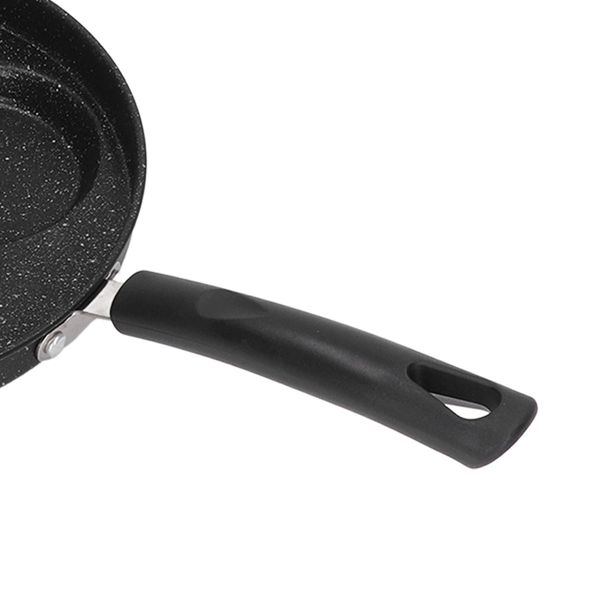 3 Cups Egg Hamburger Pan Metal Iron Heating Evenly Egg Cooker Pan with Comfortable Handle for Omelettes Burgers Pancakes