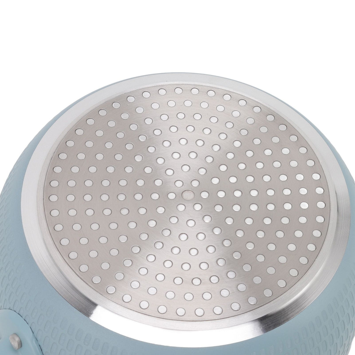 Sauce Pan Stick Proof Aluminum Alloy Multi Functional Milk Pot with Wooden Handle for Induction Gas Stove Blue