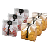 150Pcs Translucent Cookie Bags with Ribbons Stickers for Packaging Cake Chocolate Candy Snack Baked Goods