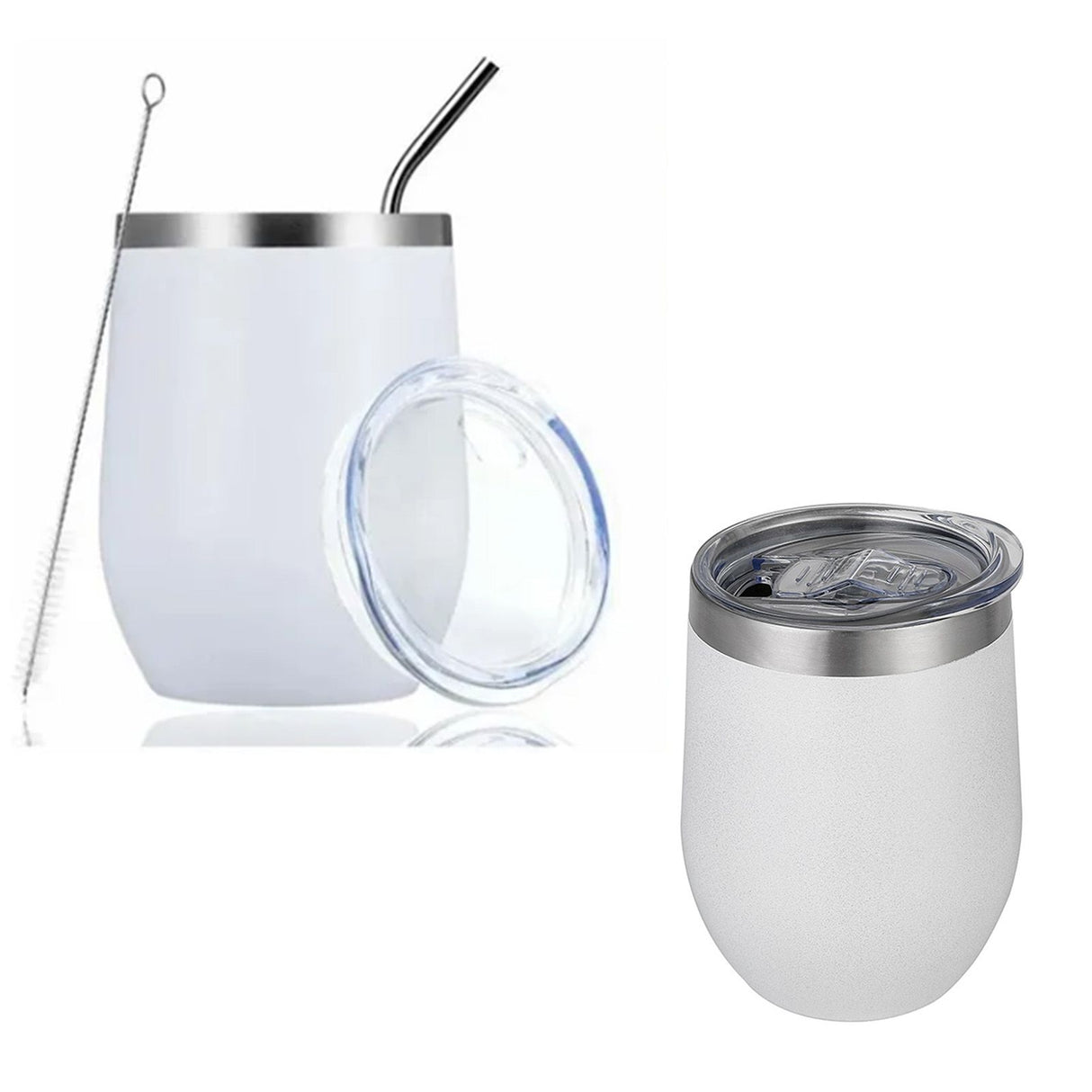 Stainless Steel Thermal Cup Large Capacity Non Slip Outdoor Portable Thermal Coffee Mug Gift White 12oz 360ml