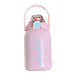 850ml Insulated Water Bottle Large Capacity with Bounce Cap Straw Winter Insulated Cup for Outdoor Pink