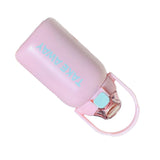 850ml Insulated Water Bottle Large Capacity with Bounce Cap Straw Winter Insulated Cup for Outdoor Pink - Front View