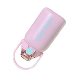 850ml Insulated Water Bottle Large Capacity with Bounce Cap Straw Winter Insulated Cup for Outdoor Pink - Side View