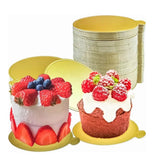 200Pcs Golden Cake Base Board 3.5in Round Cake Pad for Mini Cakes Muffins Cookies Mousse Brownies Cupcakes Pizza