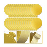 200Pcs Golden Cake Base Board 3.5in Round Cake Pad for Mini Cakes Muffins Cookies Mousse Brownies Cupcakes Pizza