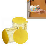 200Pcs Golden Cake Base Board 3.5in Round Cake Pad for Mini Cakes Muffins Cookies Mousse Brownies Cupcakes Pizza - Extra Image
