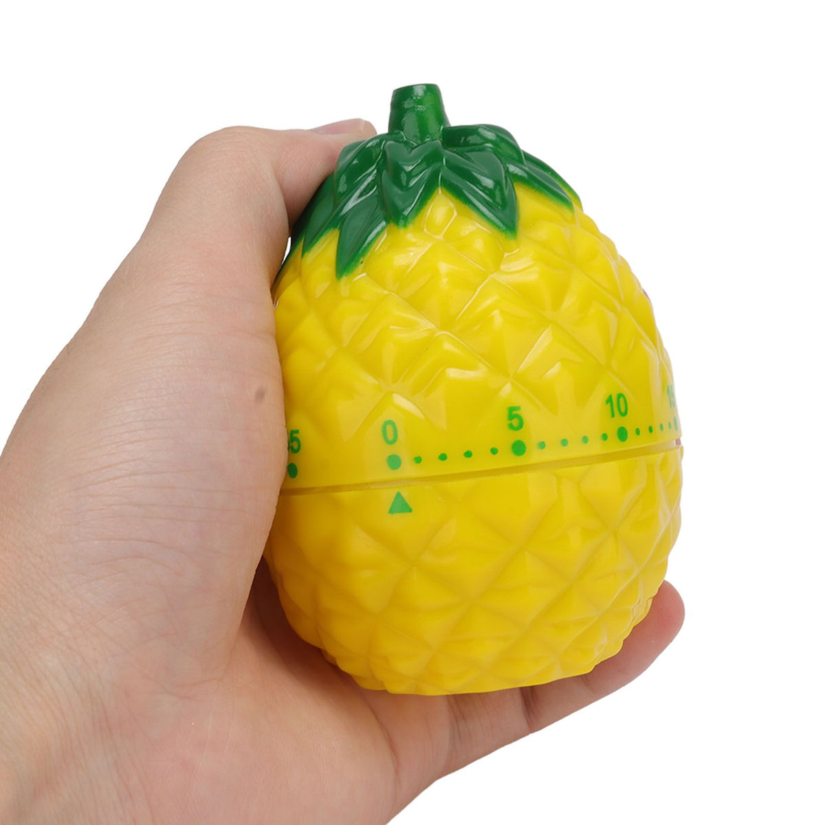 Kitchen Timer Fruit Shape Cute Style Plastic Material 6.4x6.4x8.7cm Compact Mechanical Timer for Home