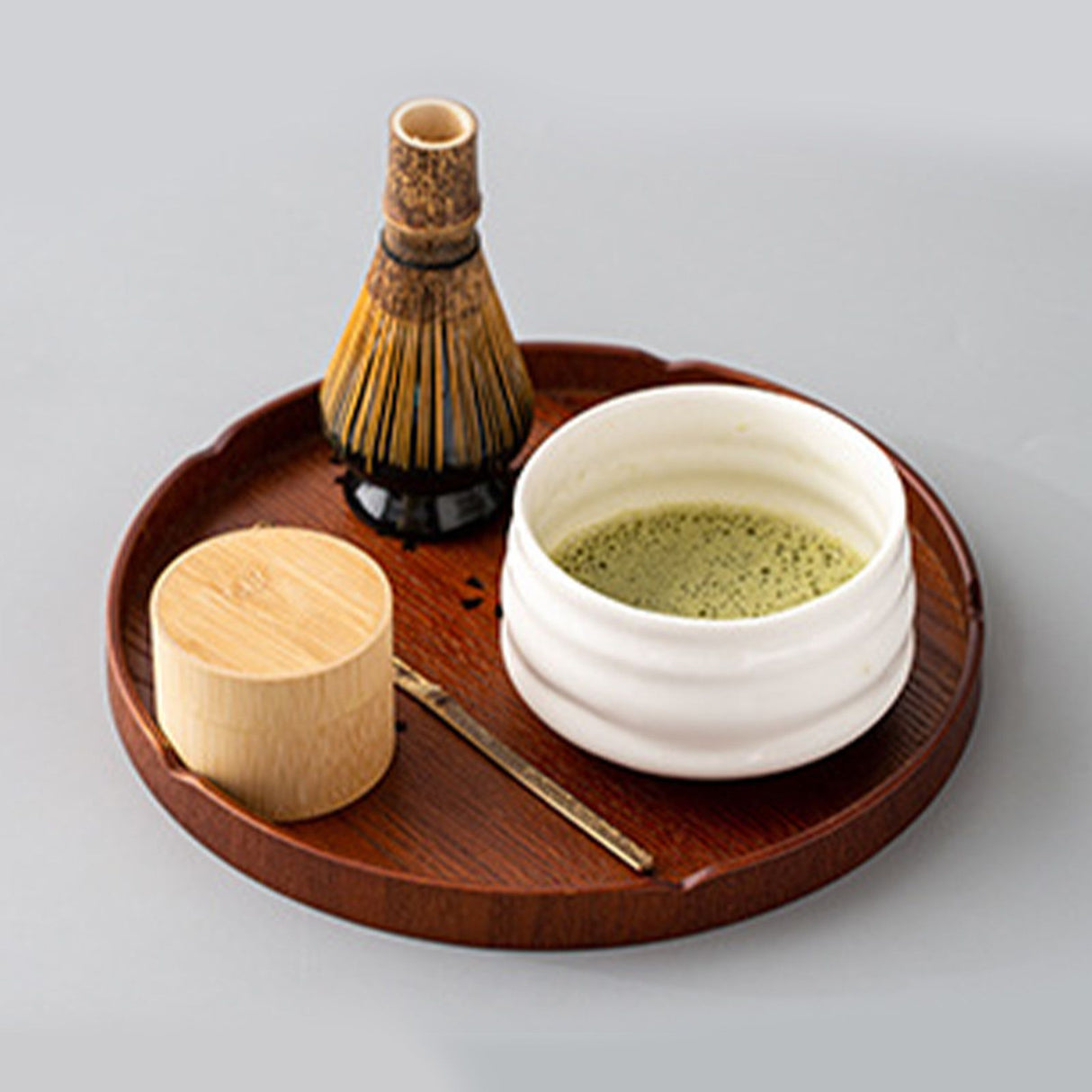 Tea Tray Cherry Blossom Pattern Wooden Tea Plate Green Tea Baking Serving Plate for Home Tea House Round