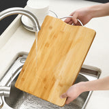 Chopping Board Thickened Bamboo Stable Sturdy Anti Crack Easy To Clean Kitchen Cutting Board with Hanging Hole - Extra Image