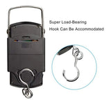 Fishing Scale Portable Compact Clear Display ABS Stainless Steel Convenient Practical Luggage Scale for Outdoor Indoor English (with Tape Measure) 50KG/10G