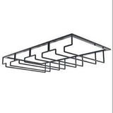 Stemware Holder Black 4 Slot Iron Wire Assembled Design Corrosion Resistant Easy Cleaning Glasses Storage Hanger for Bar