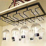 Stemware Holder Black 4 Slot Iron Wire Assembled Design Corrosion Resistant Easy Cleaning Glasses Storage Hanger for Bar