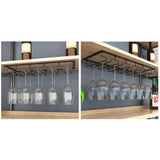 Stemware Holder Black 4 Slot Iron Wire Assembled Design Corrosion Resistant Easy Cleaning Glasses Storage Hanger for Bar