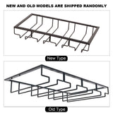 Stemware Holder Black 4 Slot Iron Wire Assembled Design Corrosion Resistant Easy Cleaning Glasses Storage Hanger for Bar