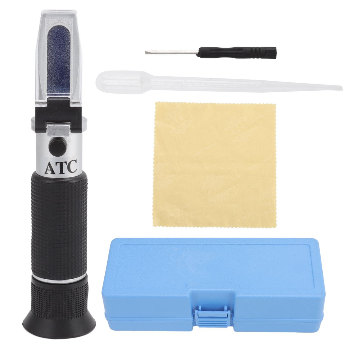Brix Refractometer 3 in 1 Handheld Measure Sugar Content in Grape Wine Juice Alcohol Meter with ATC for Homebrew Kit