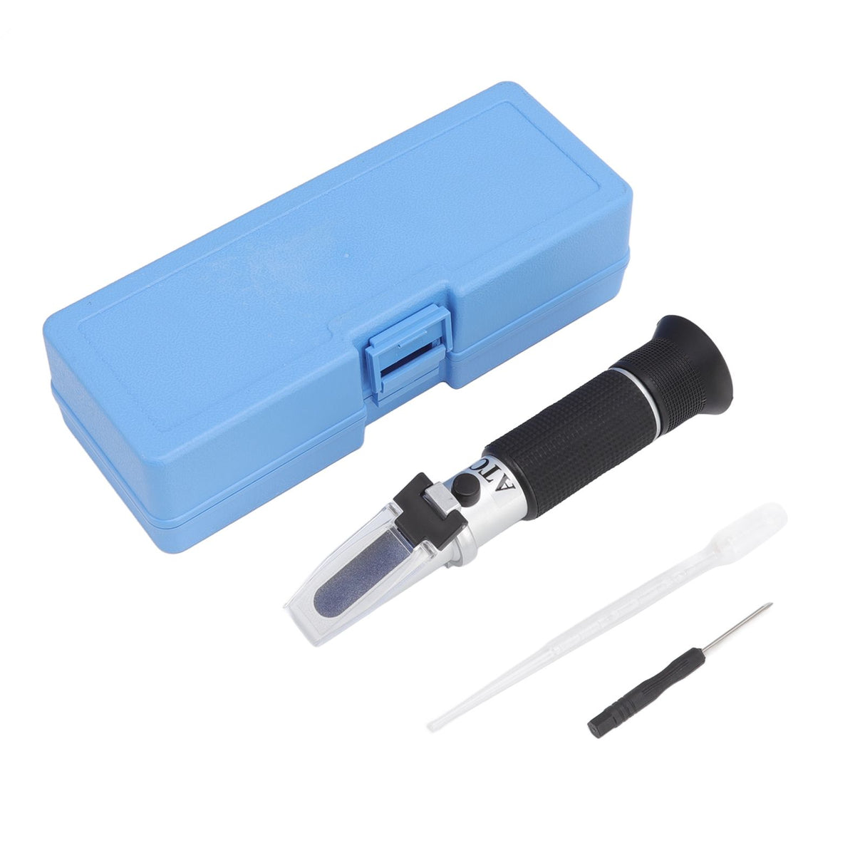 Brix Refractometer 3 in 1 Handheld Measure Sugar Content in Grape Wine Juice Alcohol Meter with ATC for Homebrew Kit