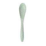 Wheat Straw Cutlery Set Modern Portable Fork Spoon Knife Tableware with Box for Office School Picnic Green - Low Angle