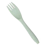 Wheat Straw Cutlery Set Modern Portable Fork Spoon Knife Tableware with Box for Office School Picnic Green