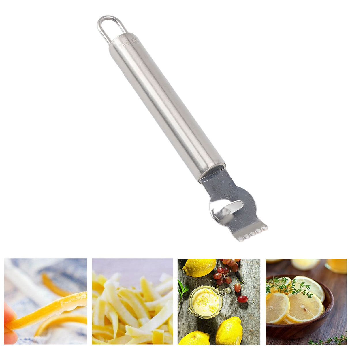 Lemon Peeler 304 Stainless Steel Lemon Zester Grater Orange Citrus Twist Peeler Kitchen Fruit Peeling Tools Silver