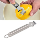 Lemon Peeler 304 Stainless Steel Lemon Zester Grater Orange Citrus Twist Peeler Kitchen Fruit Peeling Tools Silver - Extra Image