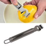 Lemon Peeler 304 Stainless Steel Lemon Zester Grater Orange Citrus Twist Peeler Kitchen Fruit Peeling Tools Black