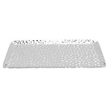Hammered Tray Exquisite Odorless Stainless Steel Serving Tray for Living Room Bedroom Kitchen Bathroom 19.5x9.5cm Silver