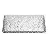 Hammered Tray Exquisite Odorless Stainless Steel Serving Tray for Living Room Bedroom Kitchen Bathroom 19.5x9.5cm Silver