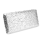 Hammered Tray Exquisite Odorless Stainless Steel Serving Tray for Living Room Bedroom Kitchen Bathroom 19.5x9.5cm Silver